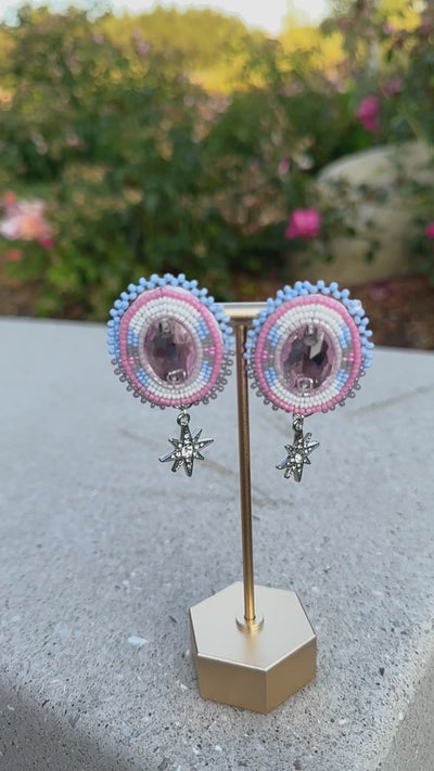 Pastel tassel earrings