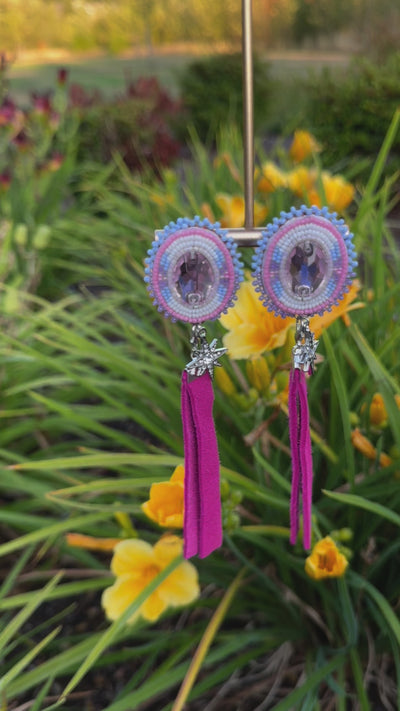 Pastel tassel earrings
